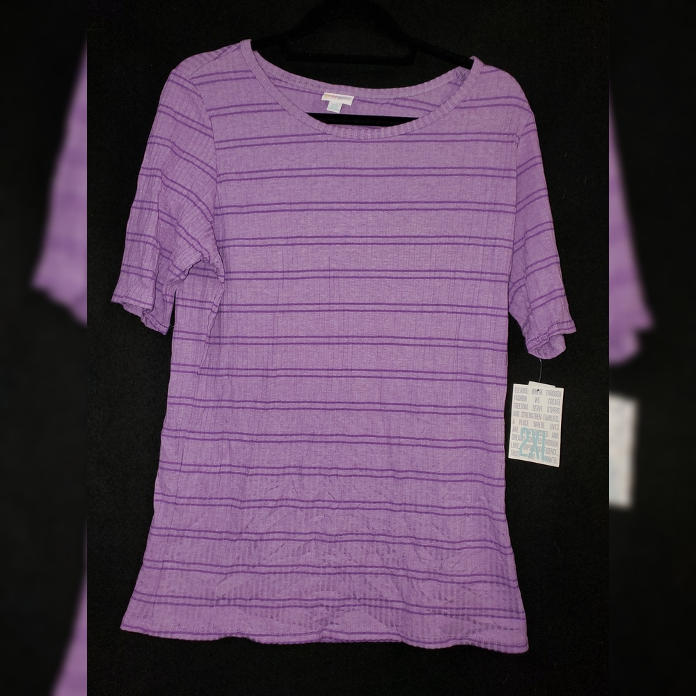 LuLaRoe Purple Striped Gigi 2x